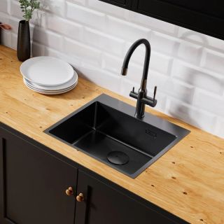 Кухонная мойка Lemark Janga 540 9932112 чёрный матовый